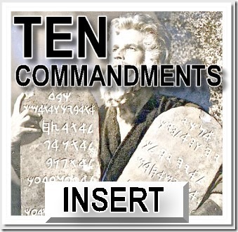 Ten Commandments Insert